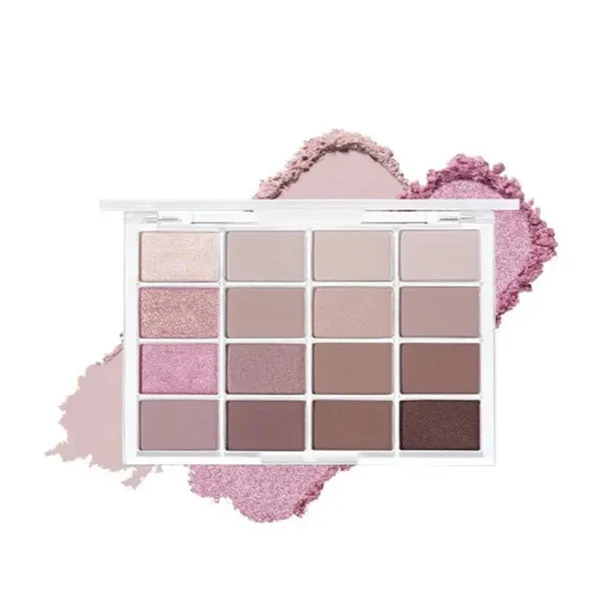 Bảng Phấn Mắt Wakemake Soft Blurring Eye Palette 16 Ô Màu Tone 02 Lively Blurring