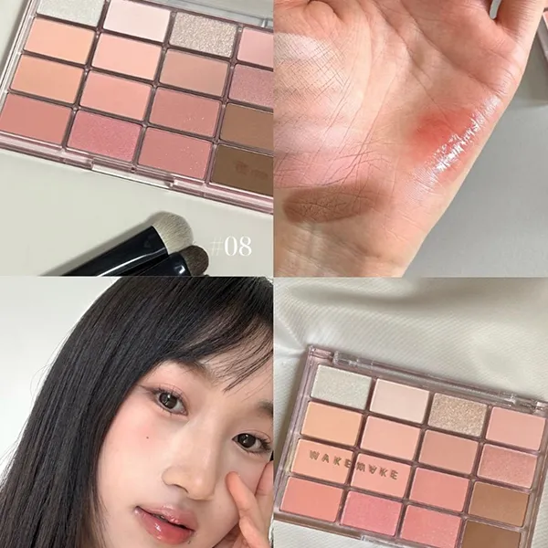Bảng Phấn Mắt Wakemake Soft Blurring Eye Palette 16 Ô Màu Tone 08 Candy Coral Blurring 13g - Trang điểm - Vua Hàng Hiệu