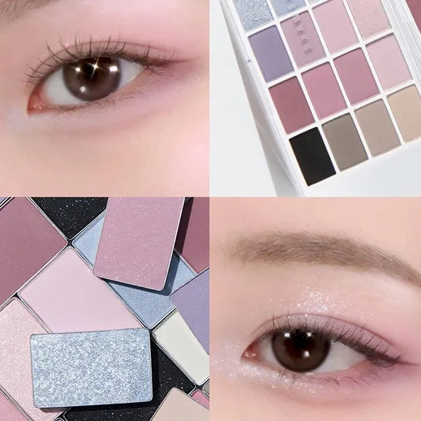 Bảng Phấn Mắt Wakemake Soft Blurring Eye Palette 16 Ô Màu Tone 13 Bluecore Blurring 13g