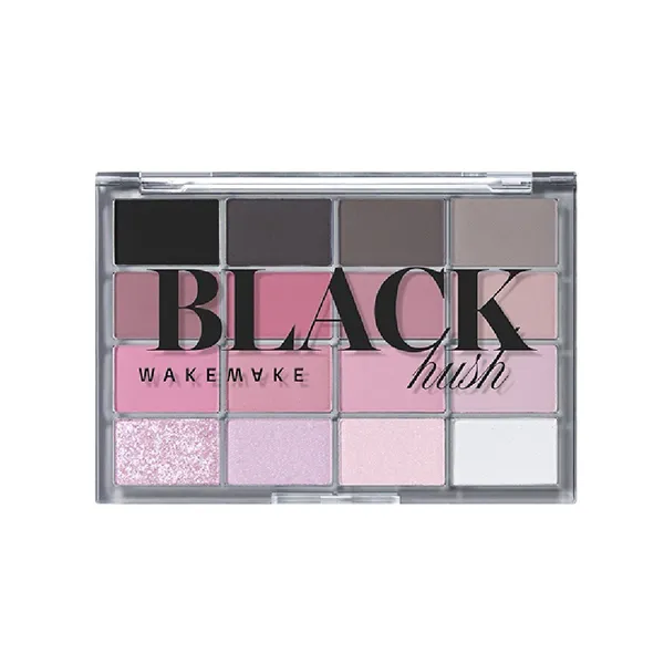Bảng Phấn Mắt Wakemake Soft Blurring Eye Palette 16 Ô Màu Tone 16 Black Hush Blurring