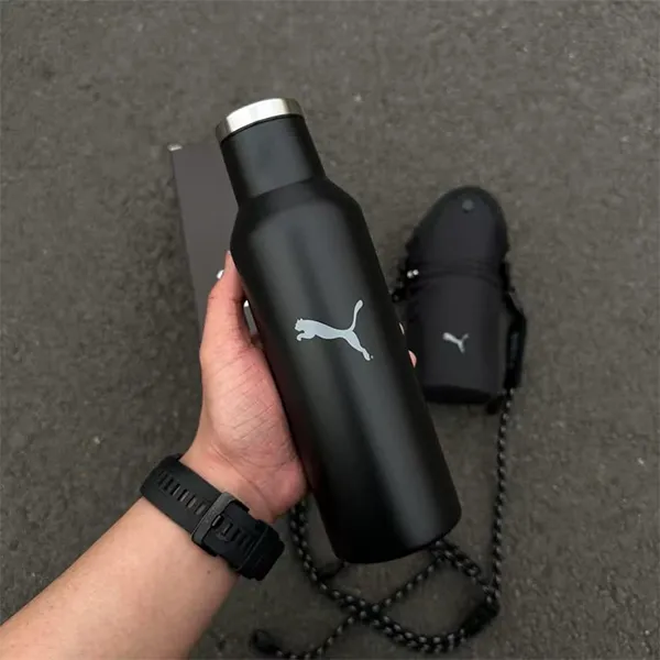 Bình Đựng Nước Puma Outdoor Thermos Flask Water Bottle Set Màu Đen 500ml - Cốc - Vua Hàng Hiệu
