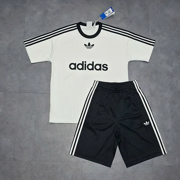 Bộ Quần Áo Cộc Tay Adidas Adicolor White Black Màu Đen - Trắng Size S - Thời trang - Vua Hàng Hiệu