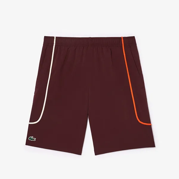 Bộ Quần Áo Cộc Tay Nam Lacoste Men's Tennis DH7362 FHR/ GH7460 BZD Màu Cam/Đỏ