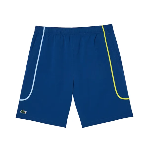 Bộ Quần Áo Cộc Tay Nam Lacoste Men's Tennis DH7362 I9K / GH7460 HBM Màu Xanh