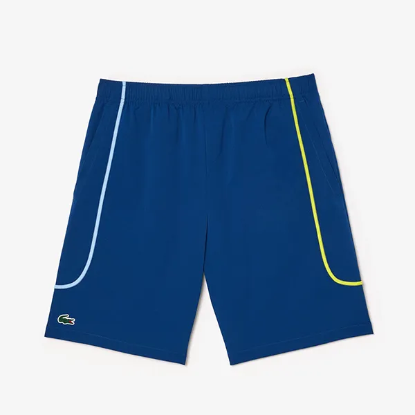 Bộ Quần Áo Cộc Tay Nam Lacoste Men's Tennis DH7362 PSN / GH7460 HBM Màu Vàng/Xanh