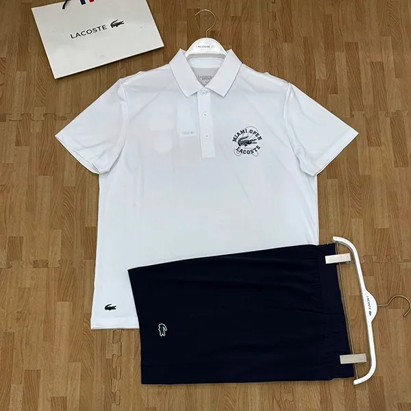 Bộ Quần Áo Cộc Tay Nam Lacoste Men's Ultra-Dry GH7452 / DH7759 Màu Xanh Navy/Trắng Size 5 - Thời trang - Vua Hàng Hiệu