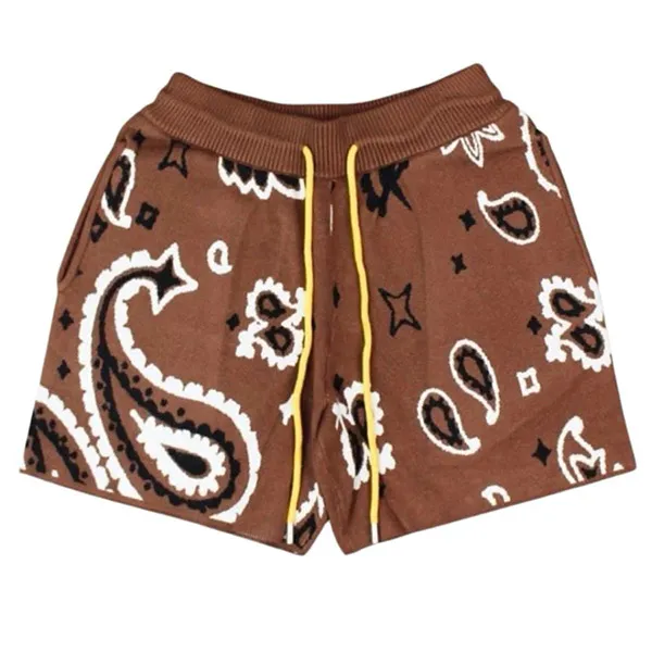 Bộ Quần Áo Cộc Tay Nike & MNML Paisley Knit Màu Nâu Cam Size XS (Form Âu)