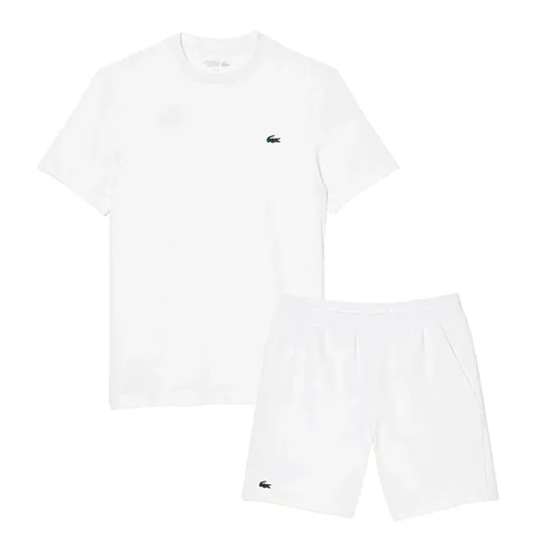 Bộ Quần Áo Pickeball/Tenis Nam Lacoste Men's Sport Slim Fit Stretch TH5207 00 001/GH7452 10 001 Màu Trắng Size 4