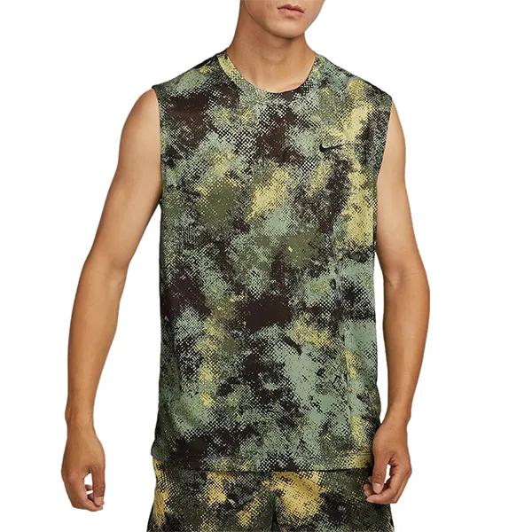 Bộ Quần Áo Nam Nike Sleeveless Fitness FZ8037-386/FZ0743-386 Màu Xanh Lá Size S (Form Á)