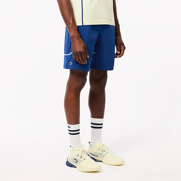 Bộ Thể Thao Nam Lacoste Tennis/Pickleball Sportswear DH8940 GI6/ GH7460 HBM Màu Trắng Xanh Dương Size 3