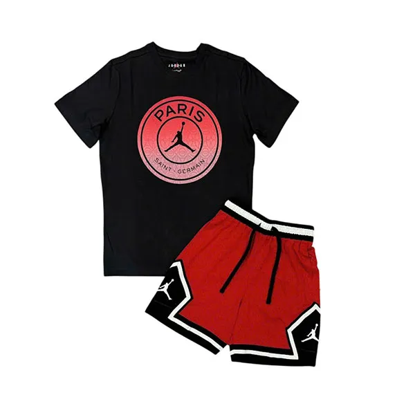 Bộ Thể Thao Nam Nike Air Jordan Paris Saint Germain Màu Đỏ Đen Size M (Form Á)