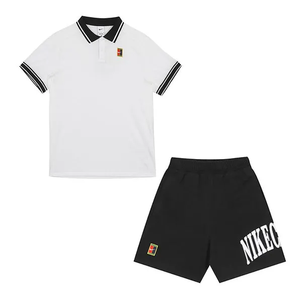 Bộ Thể Thao Nam Nike Nike Court Heritage Tennis FQ2102-100 / FQ2112-010 Màu Đen Trắng Size L