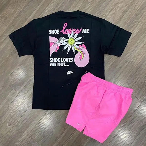 Bộ Thể Thao Nam Nike Sportswear Men’s Short Black/Pink Màu Đen Hồng Size S - Thời trang - Vua Hàng Hiệu