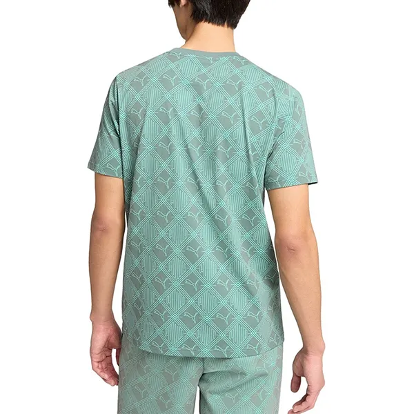 Bộ Thể Thao Nam Puma Men's Essential Logomania Allover Print Màu Xanh Size S (Form Âu)