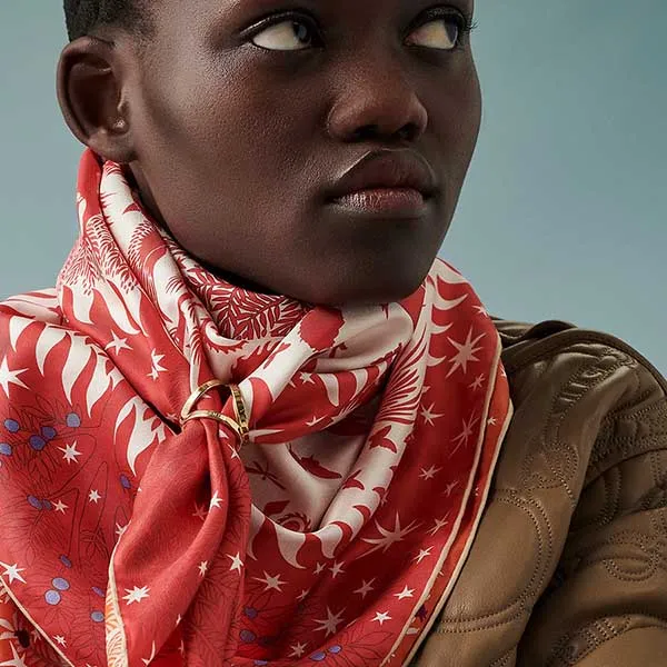 Cài Khăn Choàng Hermès Trio Scarf 90 Ring H601472S 00 Màu Vàng Gold - Phụ kiện - Vua Hàng Hiệu