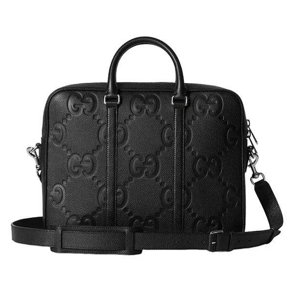 Cặp Xách Tay Nam Gucci Black Jumbo GG Leather Briefcase Màu Đen - Túi xách - Vua Hàng Hiệu