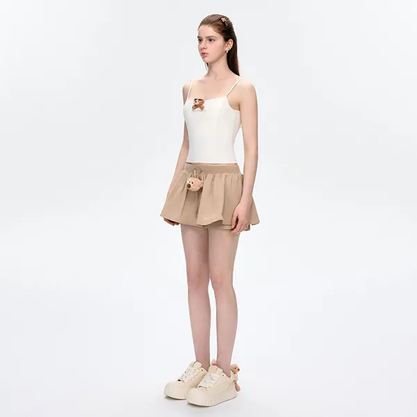 Chân Váy 13 De Marzo Bear A-Line Skirt Màu Khaki