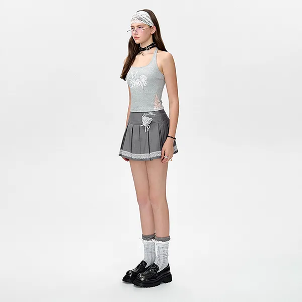 Chân Váy 13 De Marzo Bear Lacy Bowknot Skirt Grey Màu Xám - Thời trang - Vua Hàng Hiệu
