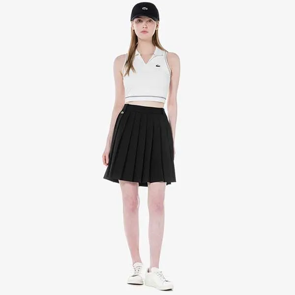 Chân Váy Nữ Lacoste Women's Golf Mid-Length Pleated Skirt JF707E 53G 031 Màu Đen Size 34
