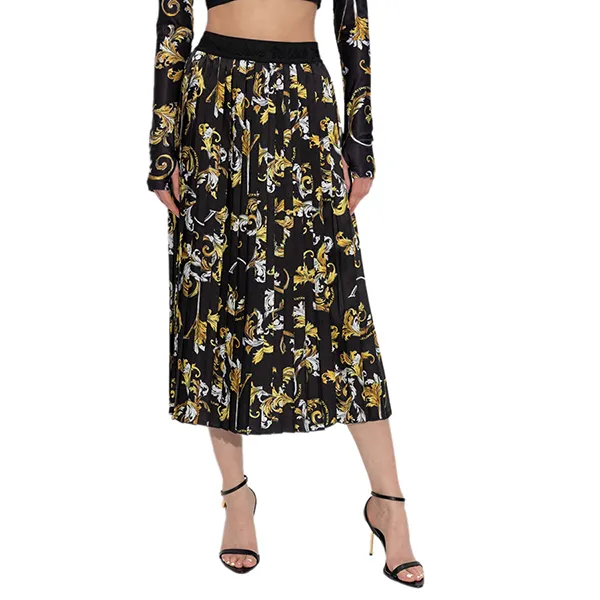Chân Váy Nữ Versace Jean Couture Black Pleated Skirt 78HAE805 NS574 G89 Màu Đen Size 38 - Thời trang - Vua Hàng Hiệu