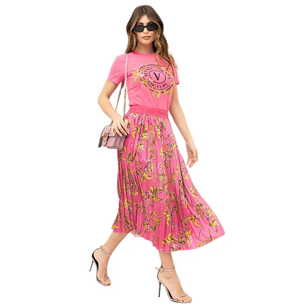 Chân Váy Nữ Versace Jean Couture Pleated Skirt 78HAE805 NS574 494 Màu Hồng Size 44 - Thời trang - Vua Hàng Hiệu