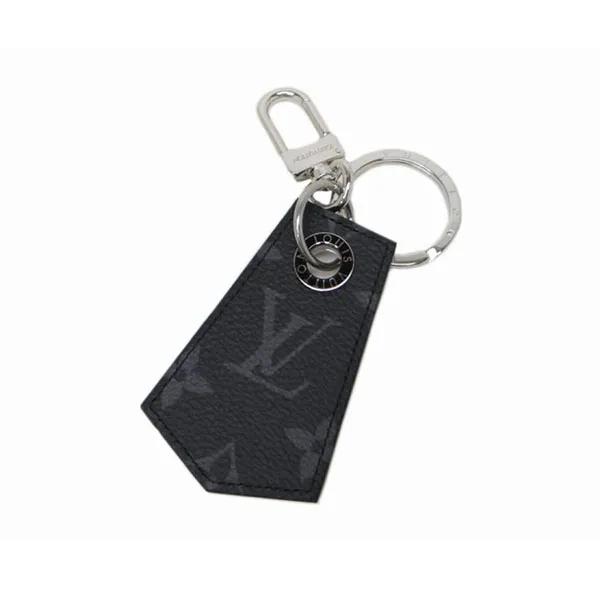 Charm Móc Khoá Louis Vuitton LV Monogram Eclipse Keyring Keychain Black Màu Đen - Phụ kiện - Vua Hàng Hiệu