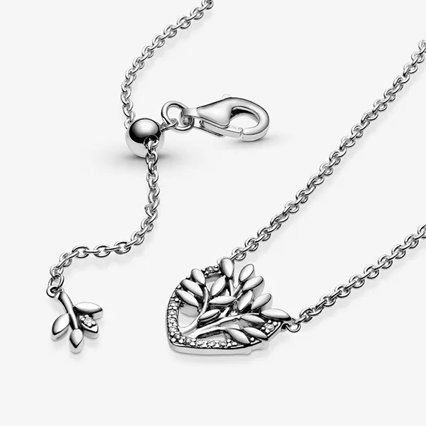 Dây Chuyền Nữ Pandora Heart Family Tree Collier Necklace 399261C01 Màu Bạc