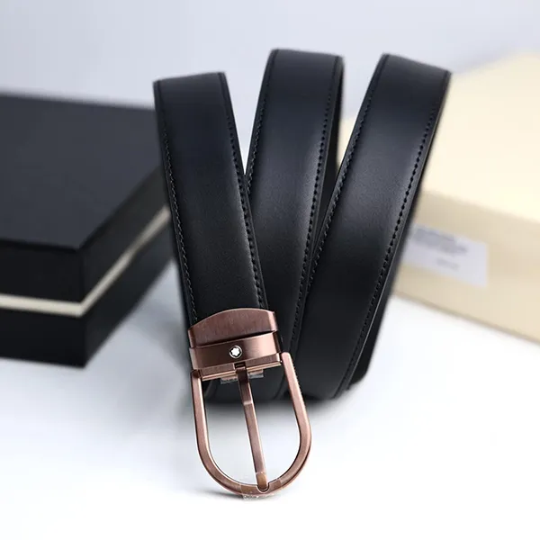 Thắt Lưng Nam Montblanc Horseshoe Buckle Black 3cm 129426 Màu Đen - Thắt lưng - Vua Hàng Hiệu