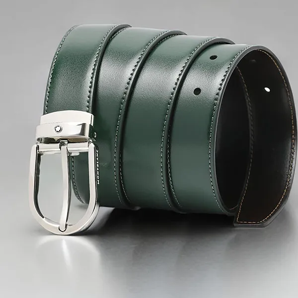 Dây Lưng Nam Montblanc Horseshoe Buckle Brown Green Reversible Màu Xanh - Nâu - Thắt lưng - Vua Hàng Hiệu
