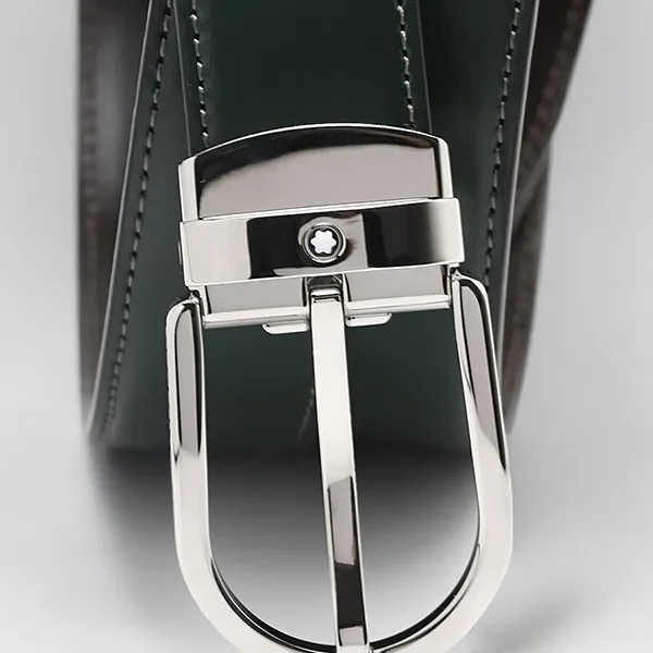 Dây Lưng Nam Montblanc Horseshoe Buckle Brown Green Reversible Màu Xanh - Nâu - Thắt lưng - Vua Hàng Hiệu