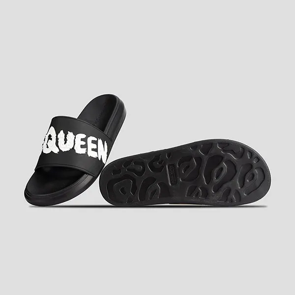 Dép Alexander Mcqueen Rubber 682490 W4QS3 1070 Màu Đen Size 40