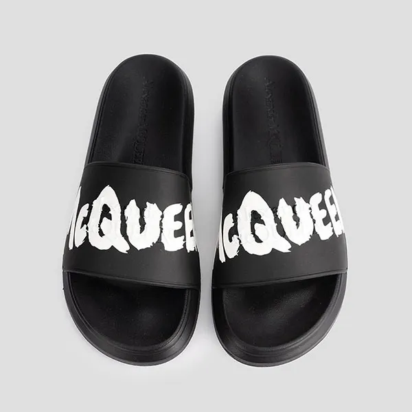 Dép Alexander Mcqueen Rubber 682490 W4QS3 1070 Màu Đen Size 40