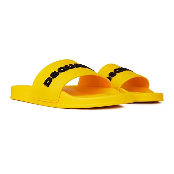 Dép Nam Dsquared2 Logo 2.0 Sliders Màu Vàng Size 41 - Dép - Vua Hàng Hiệu