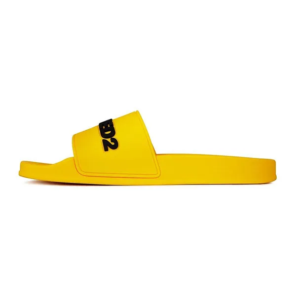 Dép Nam Dsquared2 Logo 2.0 Sliders Màu Vàng Size 41 - Dép - Vua Hàng Hiệu
