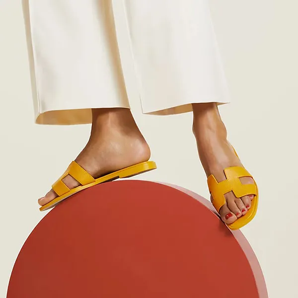 Dép Hermès HM Oran sandal H202272ZV9X345 Màu Cam Size 36
