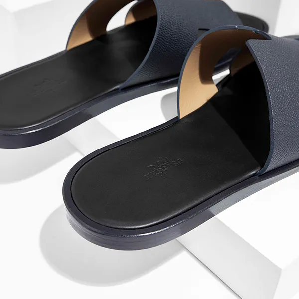 Dép Nam Hermès Izmir Epsom Leather Sandal Màu Xanh Navy Size 41 - Dép - Vua Hàng Hiệu