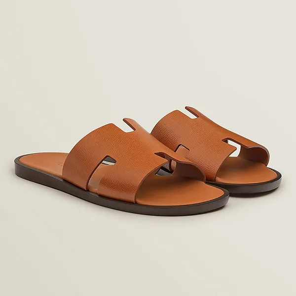 Dép Hermès Izmir Sandal H221820ZH1V430 Màu Nâu Size 41