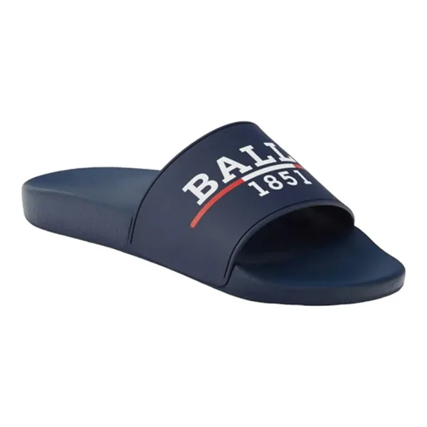 Dép Nam Bally Samuel Men's 1851 Ink Rubber Pool Slide Sandals 6238703 Màu Xanh Navy Size 41 - Dép - Vua Hàng Hiệu