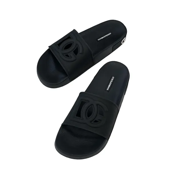 Dép Nam Dolce & Gabbana D&G In Black Rubber Slide CW0143 B9S22 8B939 Màu Đen Size 40