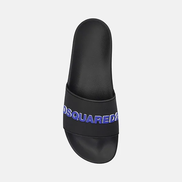 Dép Nam Dsquared2 Chữ Xanh FFM0023 17205013 M1604 Màu Đen Size 40 - Dép - Vua Hàng Hiệu