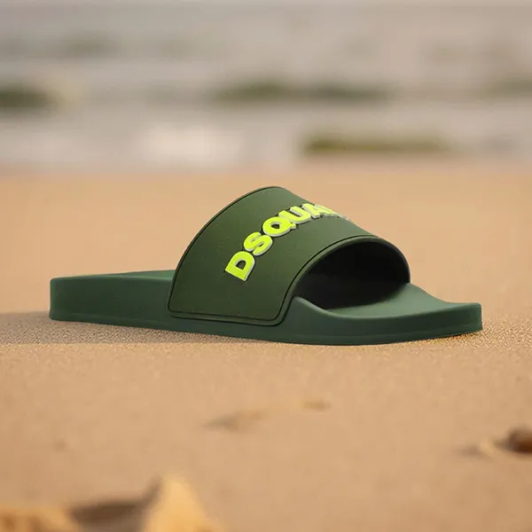 Dép Nam Dsquared2 Logo Slides FFM0023 17205013 M1845 Màu Xanh Lá Size 40 - Dép - Vua Hàng Hiệu