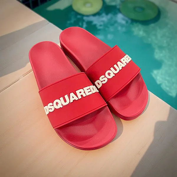 Dép Nam Dsquared2 Sliders Red FFM0023 17203516 4065 Màu Đỏ Size 40 - Dép - Vua Hàng Hiệu