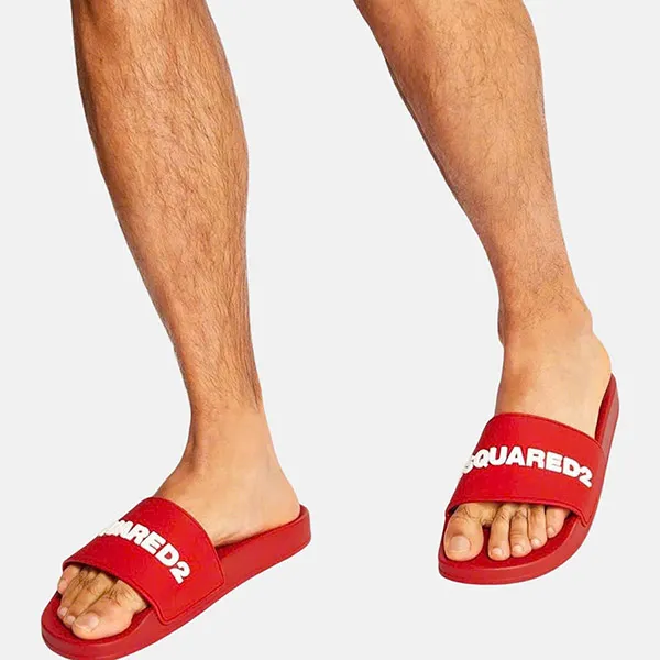 Dép Nam Dsquared2 Sliders Red FFM0023 17203516 4065 Màu Đỏ Size 40 - Dép - Vua Hàng Hiệu