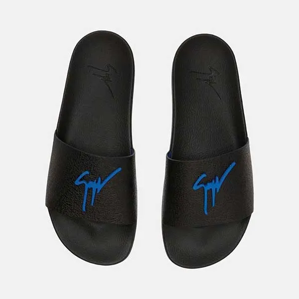 Dép Nam Giuseppe Zanotti Chữ Xanh RM20071K14 Màu Đen Size 39 - Dép - Vua Hàng Hiệu