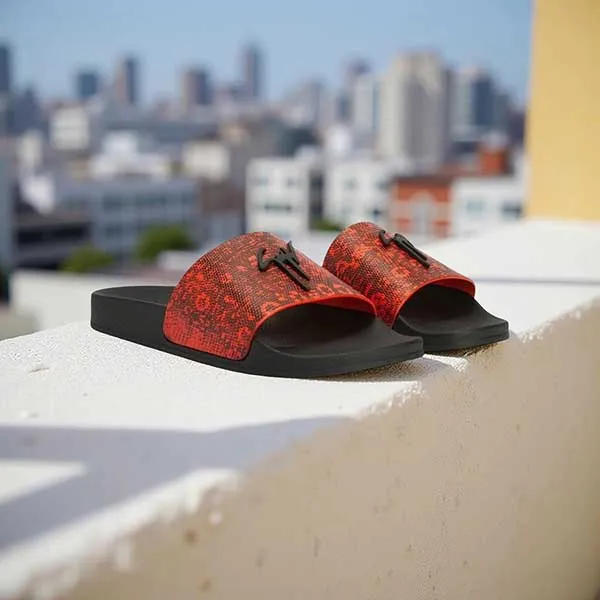 Dép Nam Giuseppe Zanotti Vân Da Rắn Đỏ RM20071K13 Màu Đen Size 39 - Dép - Vua Hàng Hiệu
