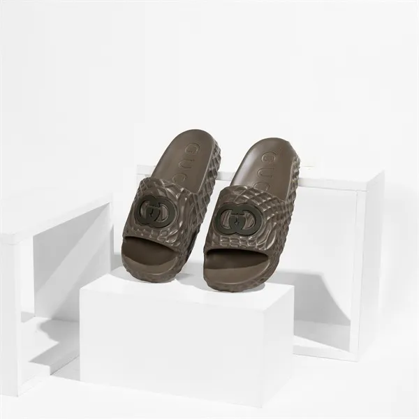 Dép Nam Gucci Interlocking G Slide 770801 Màu Nâu Sẫm Size 41 - Dép - Vua Hàng Hiệu