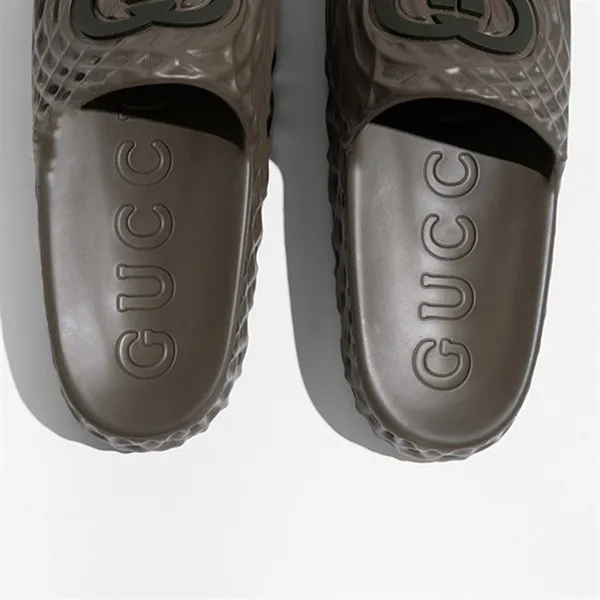 Dép Nam Gucci Interlocking G Slide 770801 Màu Nâu Sẫm Size 41 - Dép - Vua Hàng Hiệu