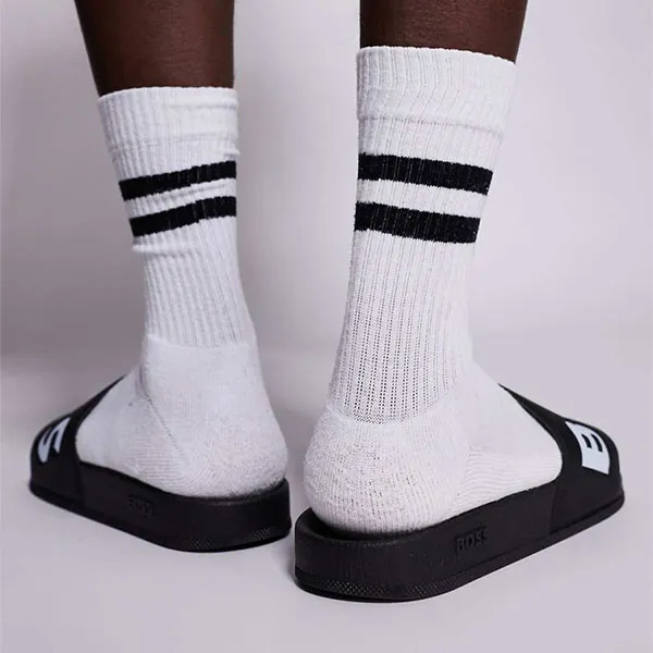 Dép Nam Hugo Boss Aryeh Sliders In Black Màu Đen Size 40 - Dép - Vua Hàng Hiệu