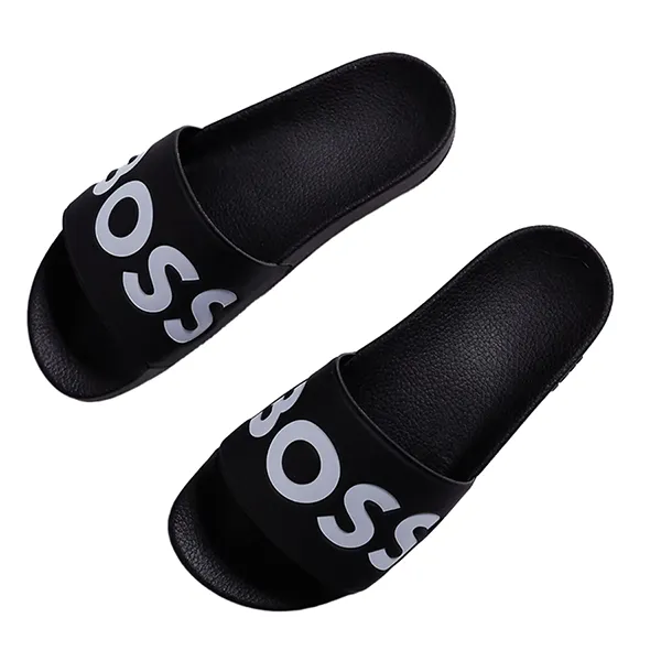 Dép Nam Hugo Boss Aryeh Sliders In Black Màu Đen Size 40 - Dép - Vua Hàng Hiệu