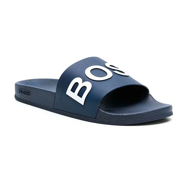 Dép Nam Hugo Boss Sports Slides With Logo On The Contoured Màu Xanh Navy Size 40 - Dép - Vua Hàng Hiệu